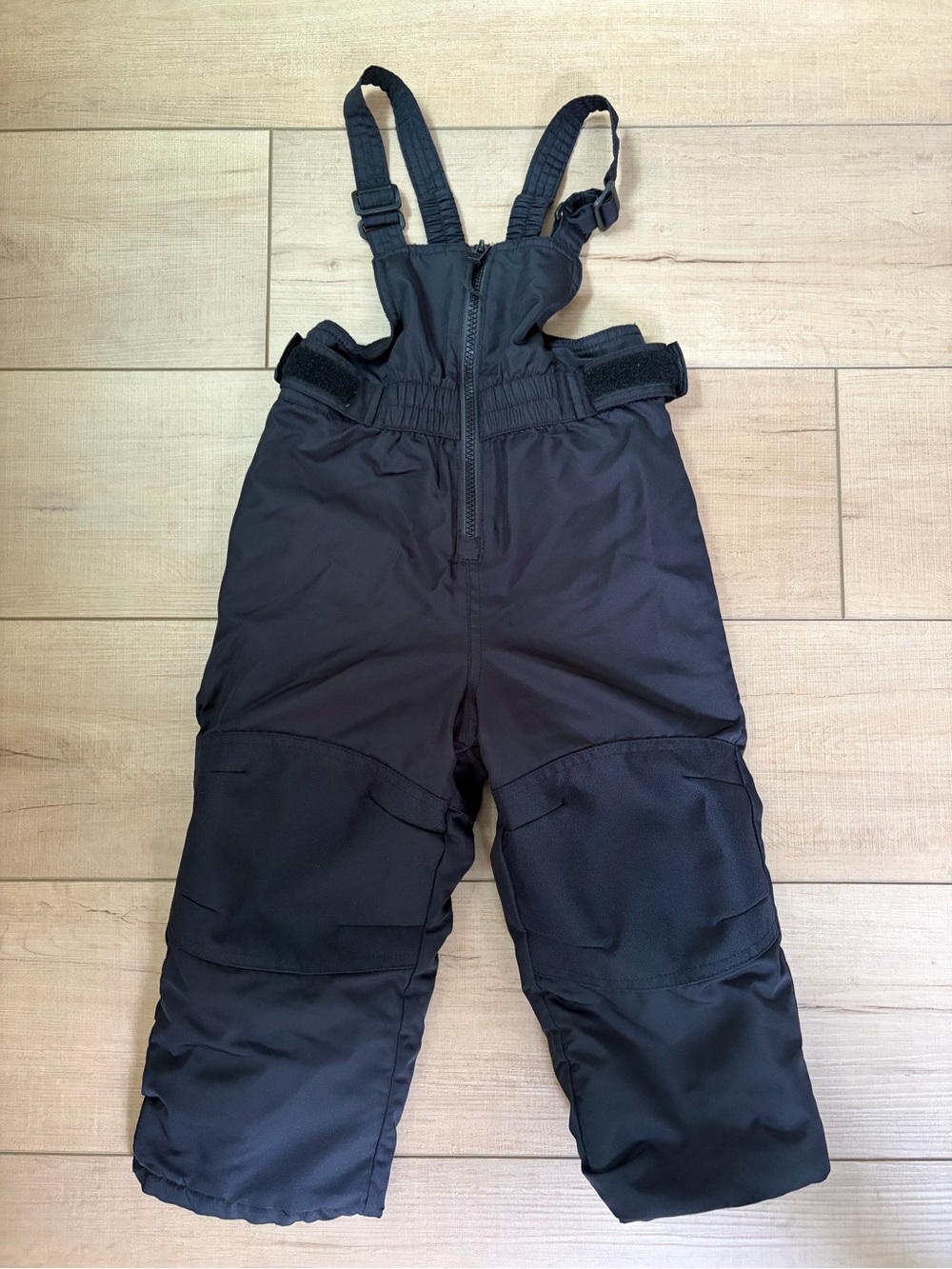 Kids Black Snow Bib Pants with Adjustable Straps Size 2T